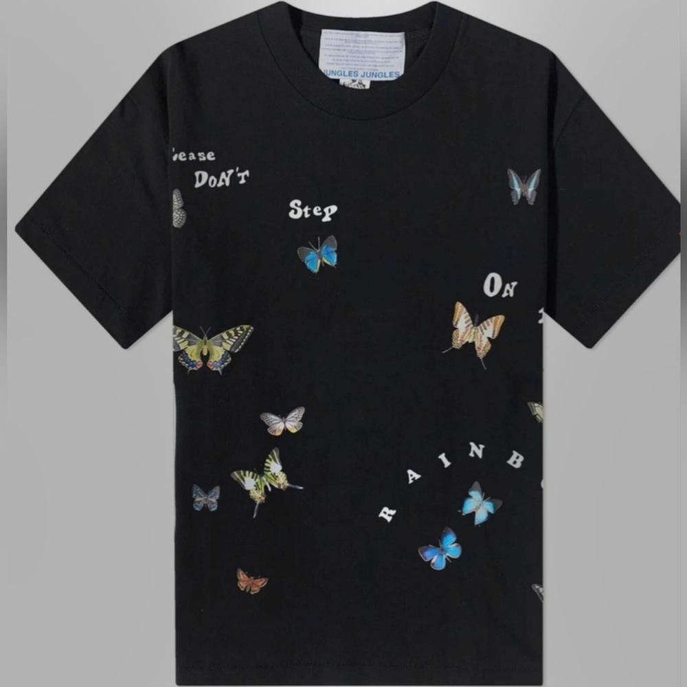 Jungles Jungles Please Dont Step On My Rainbow Butterfly Tshirt - Size Small